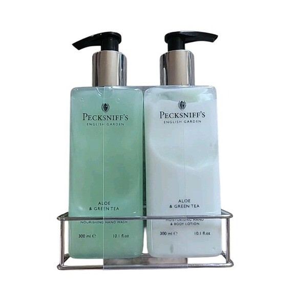 PECKSNIFF'S Moisturising Hand Wash Soap Aloe & Green Tea England New Set 10.1oz - Picture 2 of 9